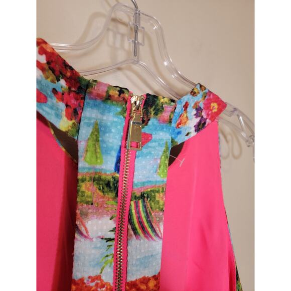 Nicole Miller New with Tag Women's Tropical Paradise Dress Multicolor Size Small - Picture 7 of 13